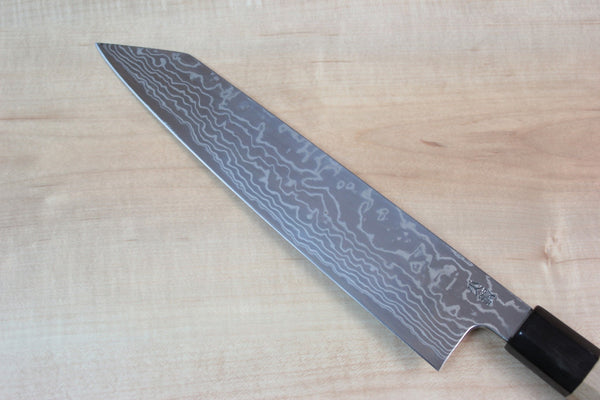 Sukenari Gingami No.3 Nickel Damascus Kiritsuke (210mm to 270mm, 3 sizes) - japanesechefsknife.mom