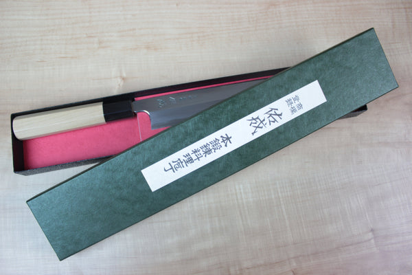 Sukenari Hon Kasumi White Steel No.2 Series Kiritsuke (Without Shinogi, 240mm and 270mm, 2 sizes) - japanesechefsknife.mom