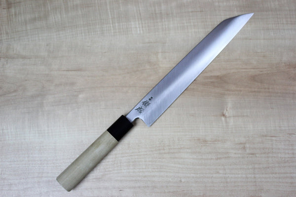 Sukenari Hon Kasumi White Steel No.2 Series Kiritsuke (Without Shinogi, 240mm and 270mm, 2 sizes) - japanesechefsknife.mom