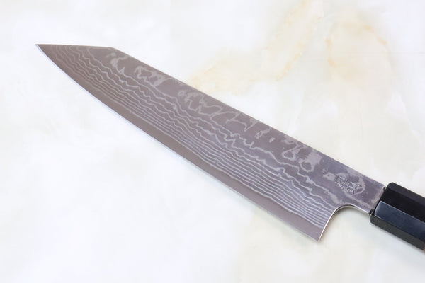 Sukenari ZDP-189 Nickel Damascus Kiritsuke (210mm to 270mm, 3 sizes, Octagonal Bocote Wood Handle))