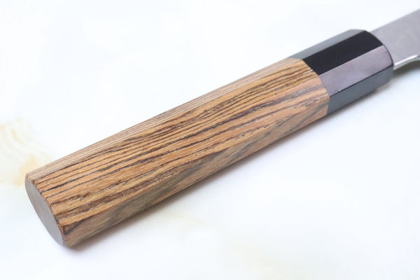 Sukenari ZDP-189 Nickel Damascus Kiritsuke (210mm to 270mm, 3 sizes, Octagonal Bocote Wood Handle))