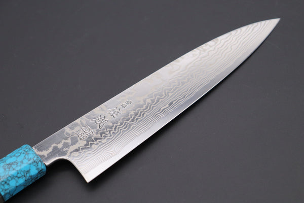 Sukenari Wa Gyuto SCL-253 ZDP189 Wa Gyuto 210mm (8.2 inch) Custom Limited Edition, Sukenari ZDP-189 Nickel Damascus Wa Gyuto 210mm (8.2 inch, SCL-253)