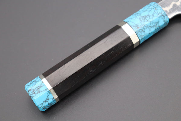 Sukenari Wa Gyuto SCL-253 ZDP189 Wa Gyuto 210mm (8.2 inch) Custom Limited Edition, Sukenari ZDP-189 Nickel Damascus Wa Gyuto 210mm (8.2 inch, SCL-253)