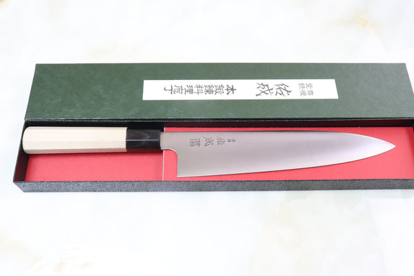 Sukenari ZDP-189 Wa Series Wa Gyuto (210mm to 270mm, 3 sizes, Octagon Shaped Magnolia Wooden Handle) - japanesechefsknife.mom