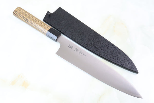 Sukenari ZDP-189 Wa Series Wa Gyuto (210mm to 270mm, 3 sizes, Octagonal Bocote Wood Handle with Water Buffalo Horn Ferrule) - japanesechefsknife.mom