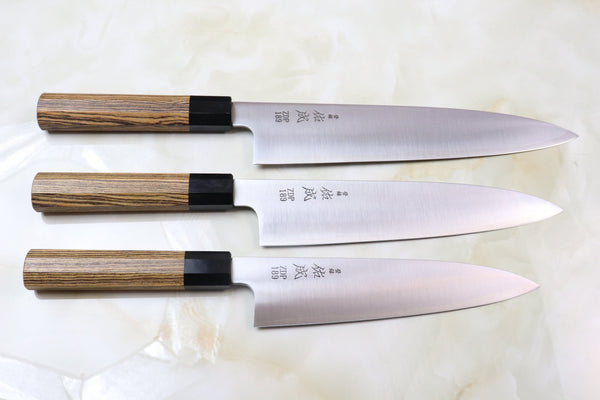 Sukenari ZDP-189 Wa Series Wa Gyuto (210mm to 270mm, 3 sizes, Octagonal Bocote Wood Handle with Water Buffalo Horn Ferrule) - japanesechefsknife.mom