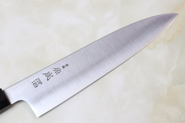 Sukenari ZDP-189 Wa Series Wa Gyuto (210mm to 270mm, 3 sizes, Octagonal Bocote Wood Handle with Water Buffalo Horn Ferrule) - japanesechefsknife.mom