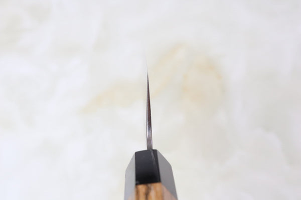 Sukenari ZDP-189 Nickel Damascus SZDP189-SB Wa Santoku 190mm (7.4 inch, Octagon Shaped Bocote Wooden Handle)