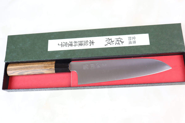Sukenari Wa Santoku SZDP-1SAB Wa Santoku190mm (7.4 inch) Sukenari ZDP-189 Wa Series SZDP-1SAB Wa Santoku 190mm (7.4 inch, Octagon Shaped Bocote Wooden Handle)