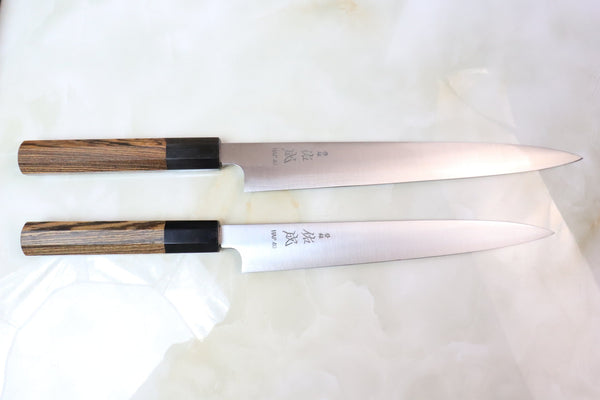 Sukenari HAP-40 Series Wa Sujihiki (240mm and 270mm, 2 sizes, Octagon Shaped Bocote Wood Handle) - japanesechefsknife.mom