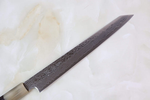 Sukenari Wa Sujihiki SRD-8RW Kiritsuke-Slicer 210mm Sukenari R-2 Damascus SRD-8RW Kiritsuke-Slicer 210mm (8.2 inch, Octagon Shaped Rose Wood Handle)