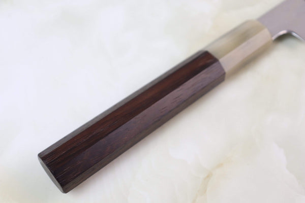Sukenari Wa Sujihiki SRD-8RW Kiritsuke-Slicer 210mm Sukenari R-2 Damascus SRD-8RW Kiritsuke-Slicer 210mm (8.2 inch, Octagon Shaped Rose Wood Handle)