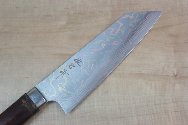 Master Saji Rainbow Damascus Sakura Series Bunka 175mm (6.8 inch) - japanesechefsknife.mom