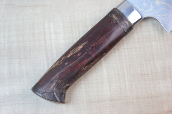 Master Saji Rainbow Damascus Sakura Series Bunka 175mm (6.8 inch) - japanesechefsknife.mom
