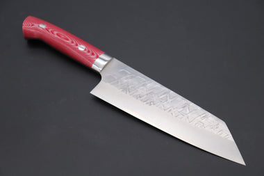 Takeshi Saji Bunka Takeshi Saji SRS-13 Custom Series Bunka 175mm (6.8 inch, Red & White Linen Micarta Handle)