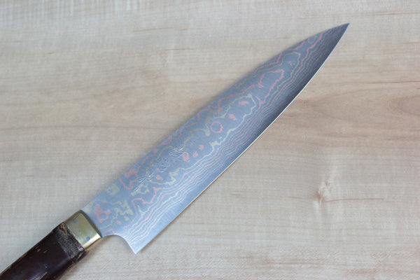 Master Saji Rainbow Damascus Sakura Series Gyuto (210mm and 240mm, 2 Sizes) - japanesechefsknife.mom