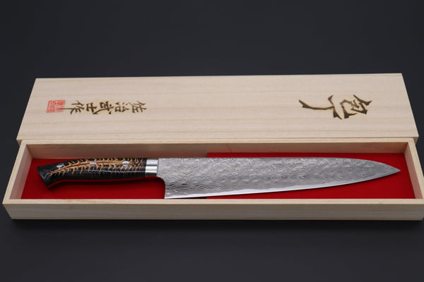 Takeshi Saji Gyuto Takeshi Saji SUMMIT ― Limited Edition Custom Series SMT-496 R-2 Custom Damascus Gyuto 240mm (9.4 Inch)