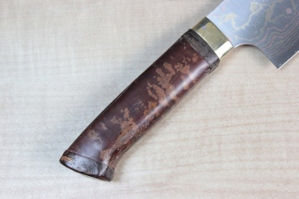 Master Saji Rainbow Damascus Sakura Series Nakiri 160mm (6.2 inch) - japanesechefsknife.mom