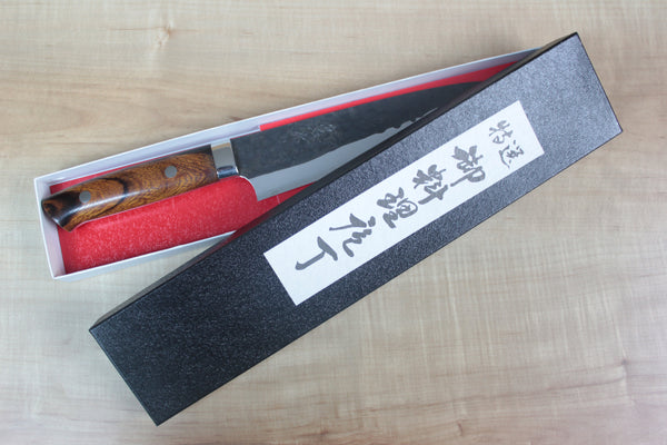 Takeshi Saji Aogami Super Custom Series Paring 90mm (3.5 inch, Ironwood Handle) - japanesechefsknife.mom