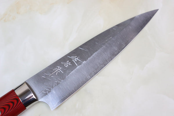 Takeshi Saji Petty Takeshi Saji SRS-13 Custom Series Petty 135mm (5.3 inch, Red & Black Linen Micarta Handle)