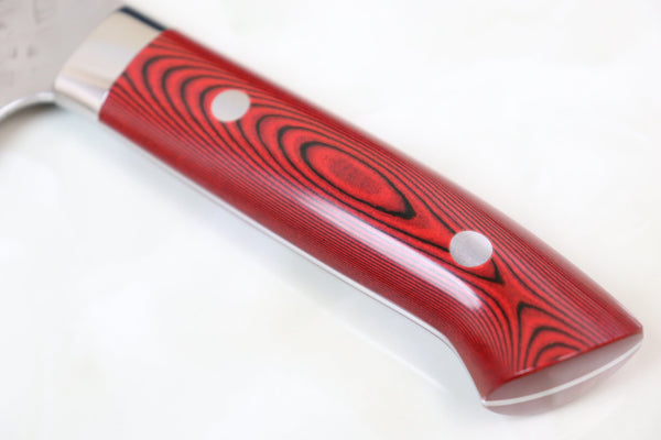 Takeshi Saji Santoku Takeshi Saji SRS-13 Custom Series Santoku 180mm (7 inch, Red & Black Linen Micarta Handle)