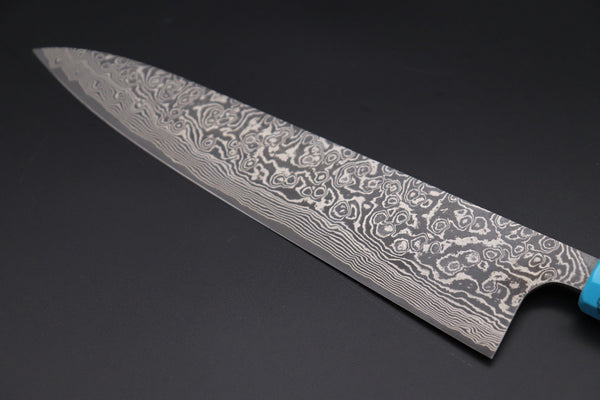 Takeshi Saji Wa Gyuto STCL-176 Wa Gyuto 240mm (9.4 inch) Takeshi Saji SUMMIT ― Limited Edition Custom Series R-2 Damascus Wa Series Wa Gyuto 240mm (8.2 Inch, STCL-176)